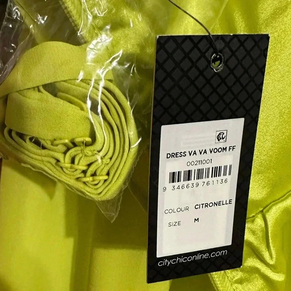 City chic va va voom citronelle dress size M/18 - Picture 10 of 16